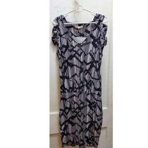 BCBG Generation Cutout Dress with Geometric Print